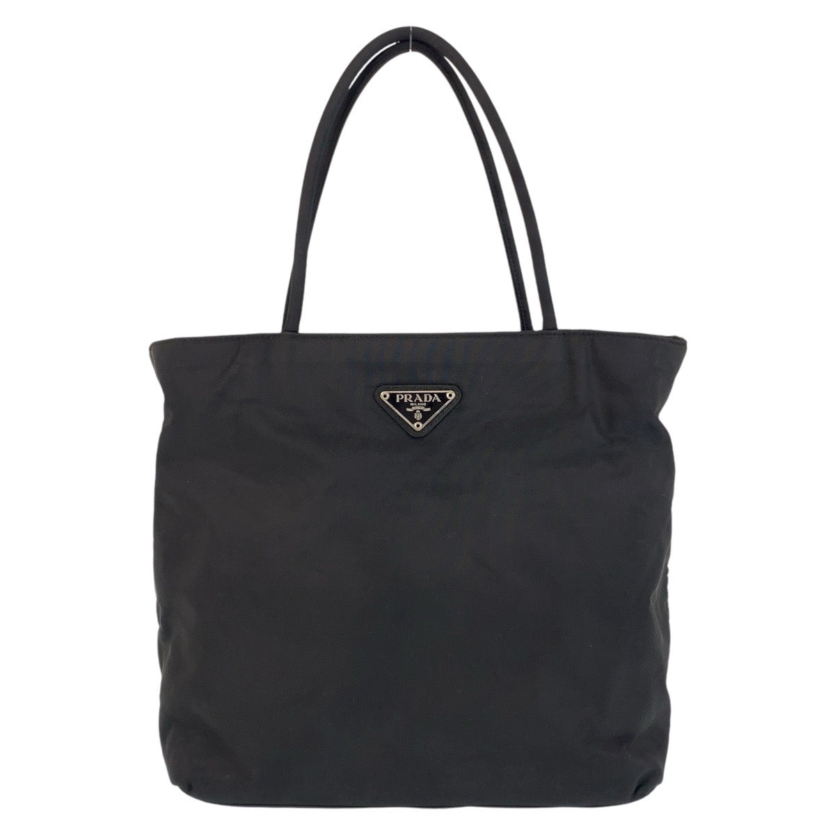 14924
PRADA プラダ テスート 三角ロゴプレート ブラック 黒 シルバー金具 ナイロン トートバッグ ショルダーバッグ  レディース