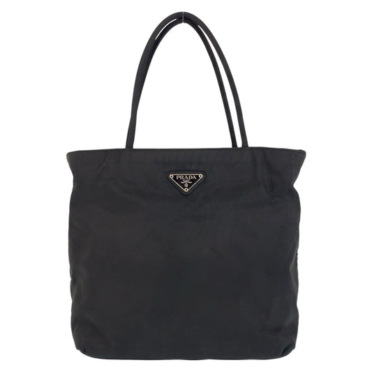 14924
PRADA プラダ テスート 三角ロゴプレート ブラック 黒 シルバー金具 ナイロン トートバッグ ショルダーバッグ  レディース