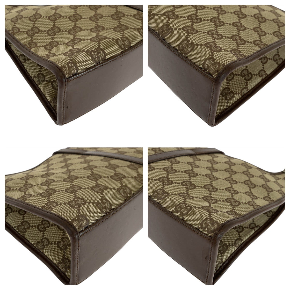 14926
GUCCI グッチ ジャッキー ブラウン 茶 シルバー金具 GGキャンバス / レザー 1721 ハンドバッグ ショルダーバッグ  レディース