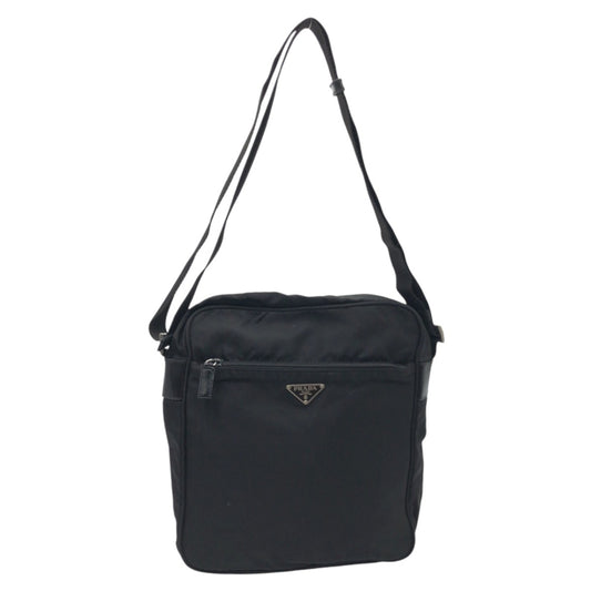 14930
PRADA プラダ テスート 三角ロゴ ブラック 黒 ナイロン ショルダーバッグ メッセンジャーバッグ 男女兼用  メンズ ABP38