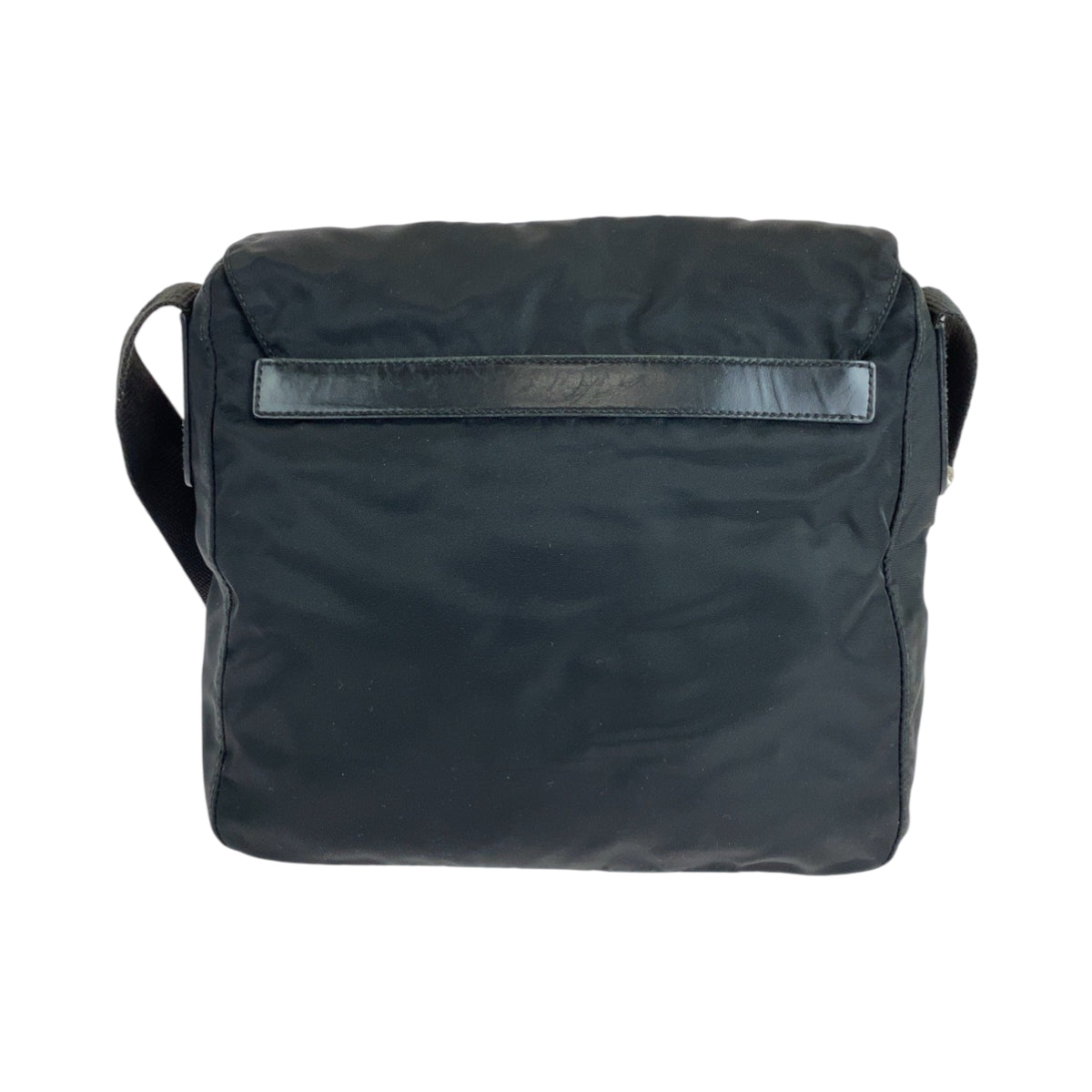 14932
PRADA プラダ テスート 三角ロゴプレート ブラック 黒 シルバー金具 ナイロン ショルダーバッグ ポシェット  レディース A34