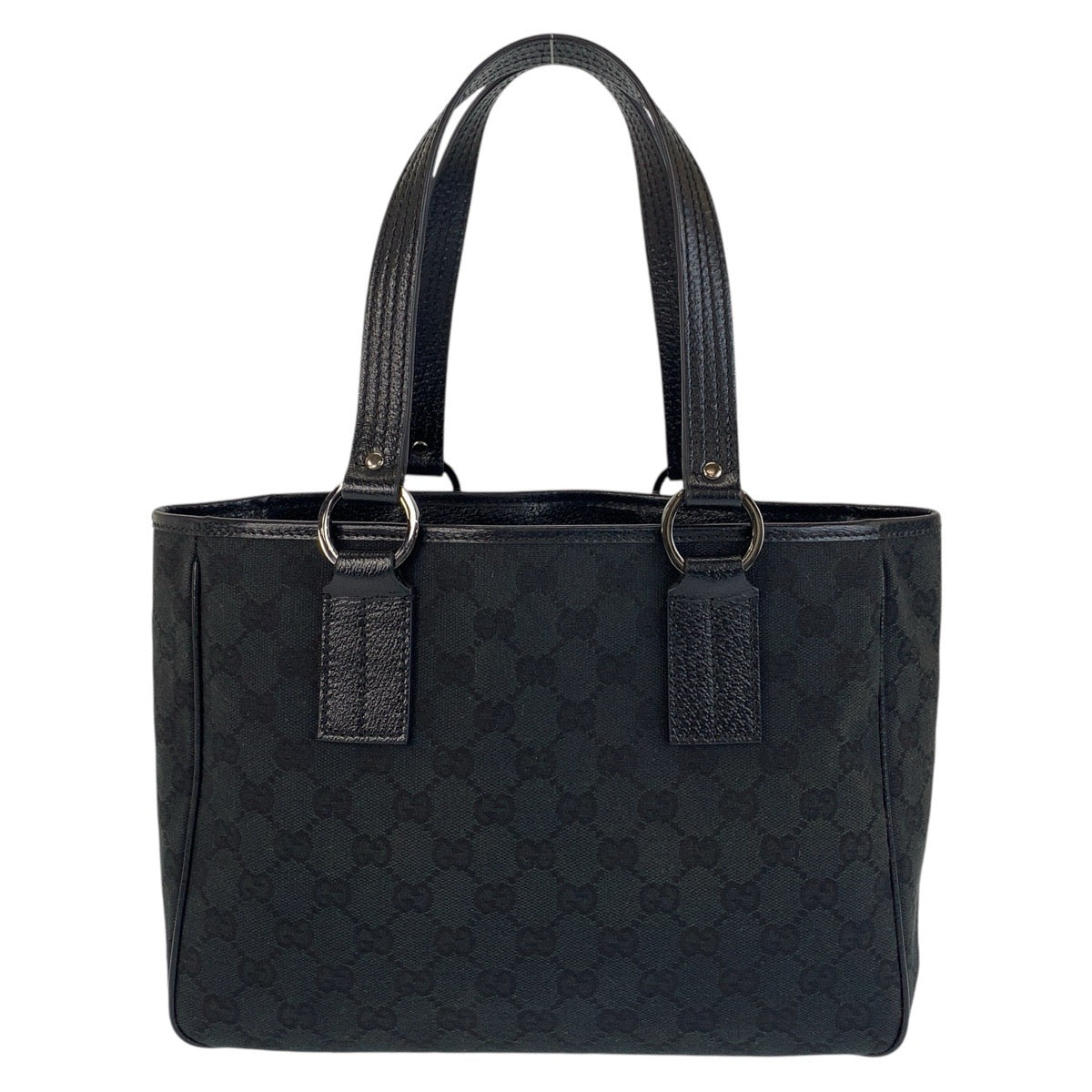 14933
GUCCI グッチ ブラック 黒 GGキャンバス / レザー 113019 トートバッグ ショルダーバッグ  レディース ABP32