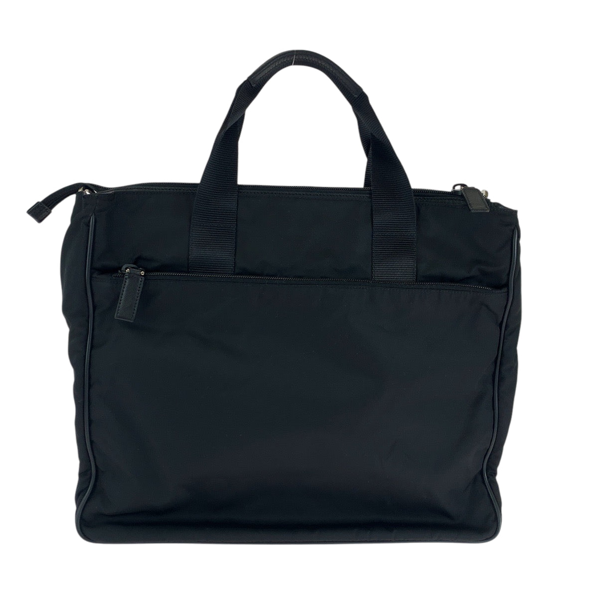 14934
PRADA プラダ テスート 三角ロゴプレート ブラック 黒 シルバー金具 ナイロン V407S ショルダーバッグ ビジネスバッグ 2way トートバッグ  メンズ