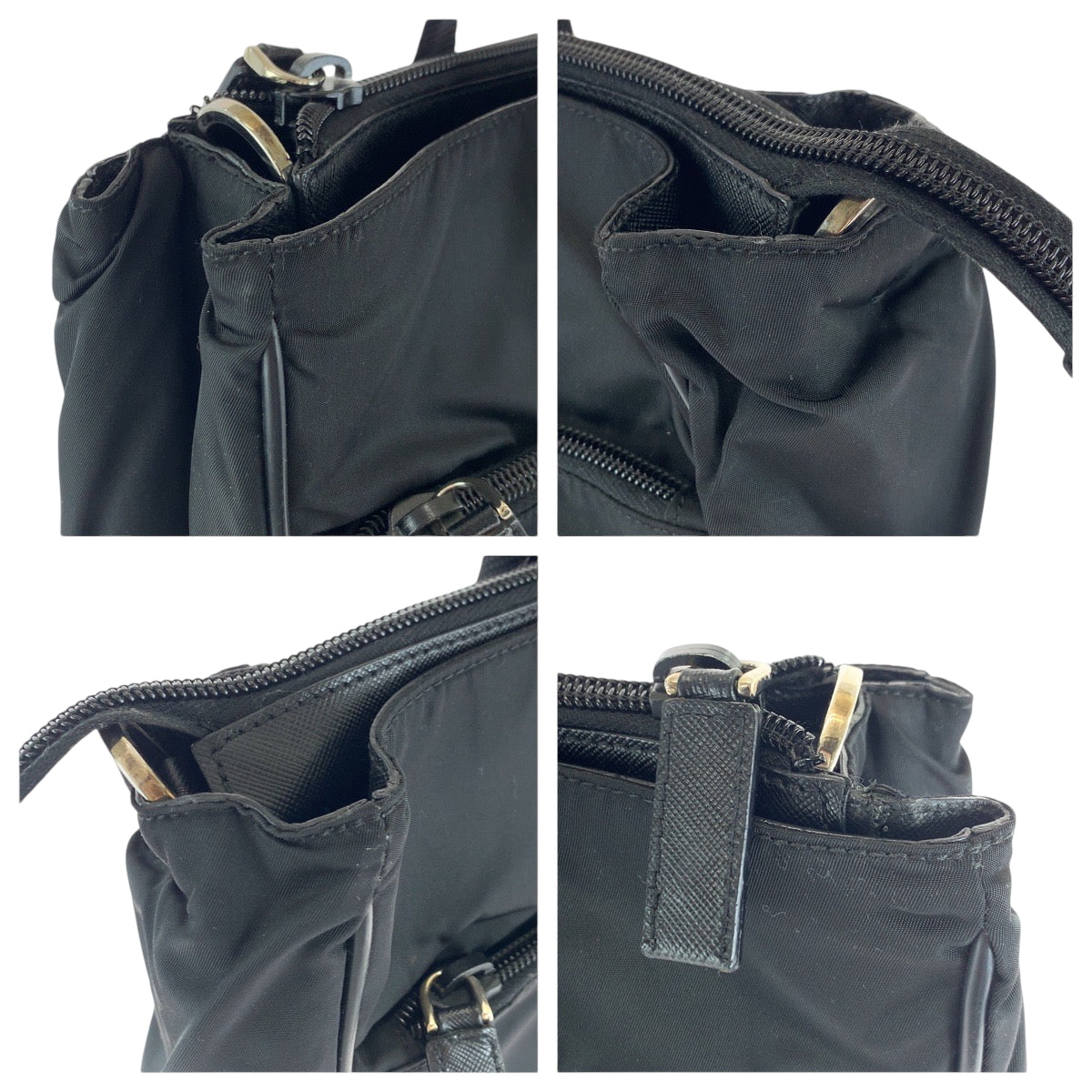 14934
PRADA プラダ テスート 三角ロゴプレート ブラック 黒 シルバー金具 ナイロン V407S ショルダーバッグ ビジネスバッグ 2way トートバッグ  メンズ
