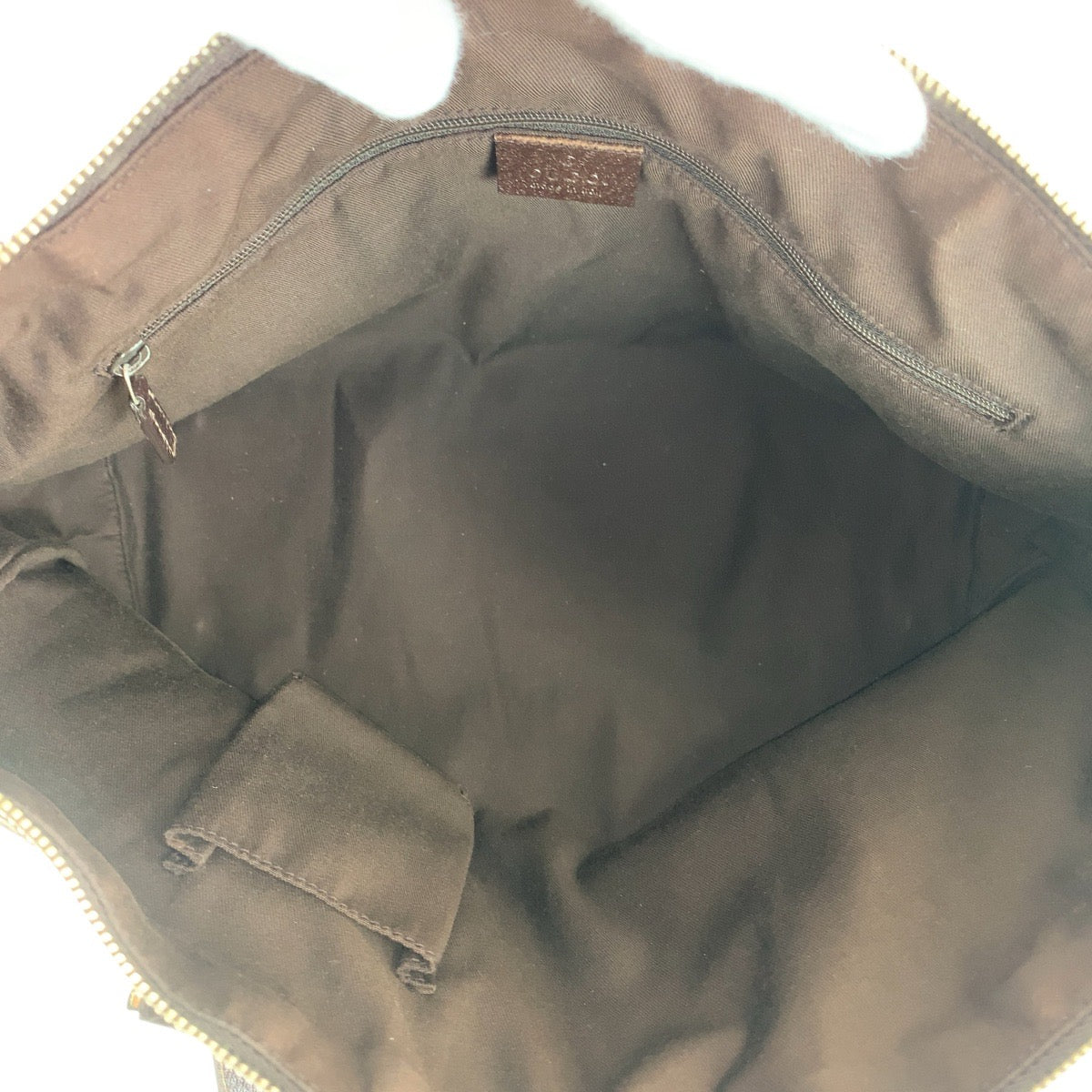 14936
GUCCI グッチ ブラウン ゴールド金具 GGキャンバス / レザー 141470 トートバッグ ショルダーバッグ  レディース