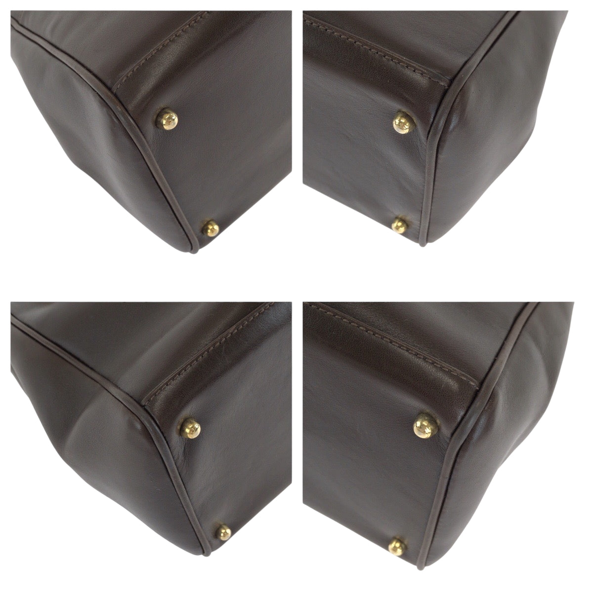 14938
GUCCI グッチ バンブー ブラウン ゴールド金具 レザー 000 032 0015 ショルダーバッグ ハンドバッグ 2way  レディース