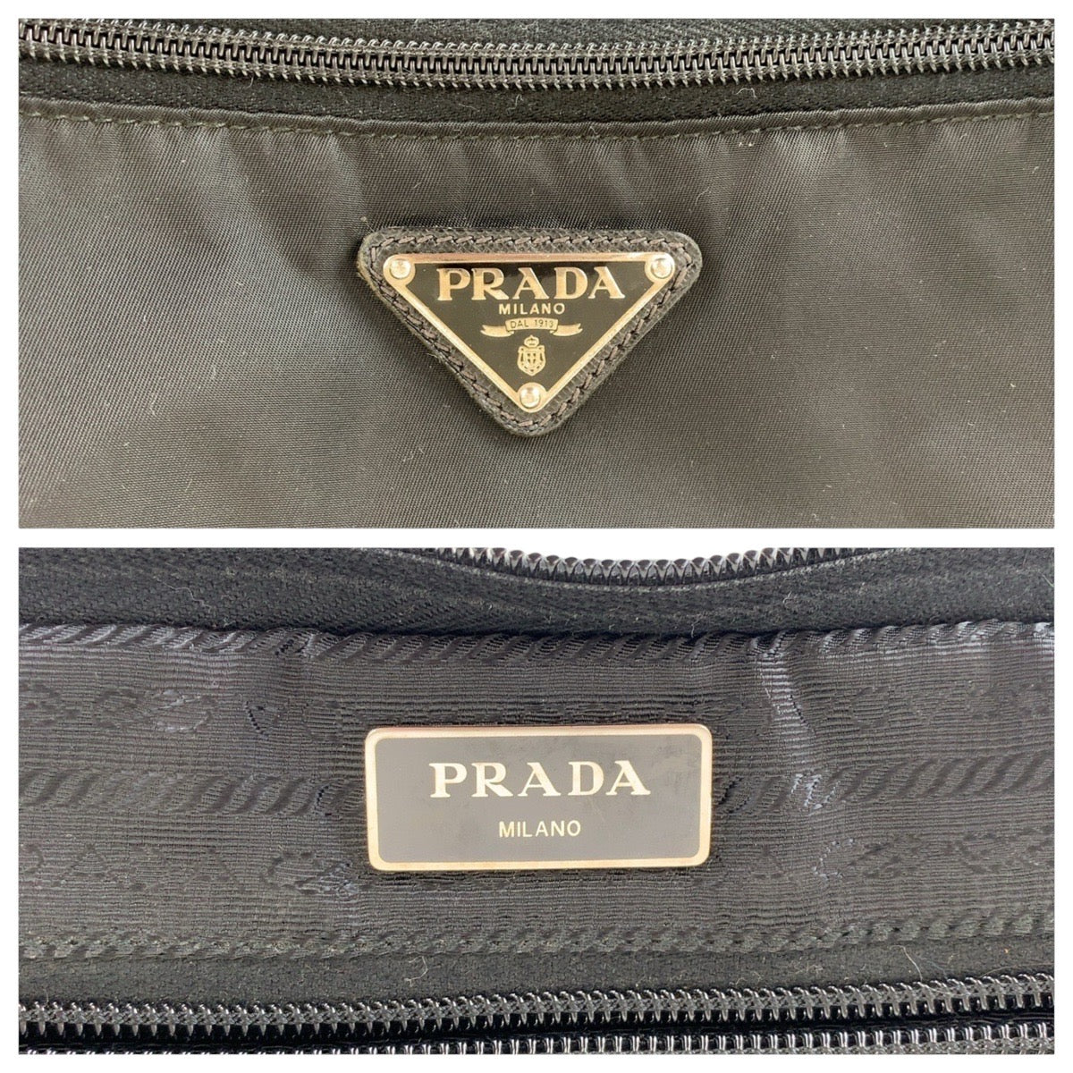 14939
PRADA プラダ テスート サフィアーノ 三角ロゴプレート ブラック 黒 シルバー金具 ナイロン / レザー ビジネスバッグ ブリーフケース 2way  メンズ