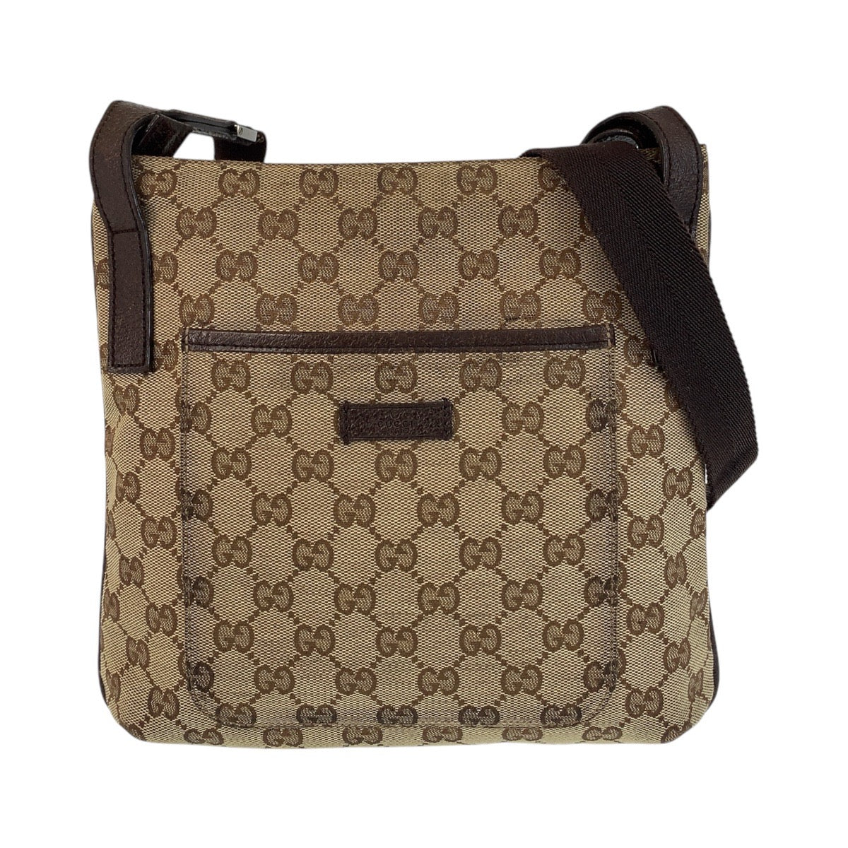 14940
GUCCI グッチ ブラウン ベージュ GGキャンバス / レザー 122793 ショルダーバッグ メッセンジャーバッグ  レディース