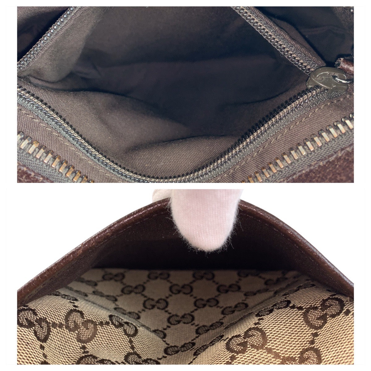 14940
GUCCI グッチ ブラウン ベージュ GGキャンバス / レザー 122793 ショルダーバッグ メッセンジャーバッグ  レディース
