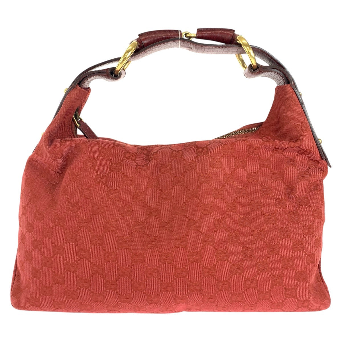 14941
GUCCI グッチ ホースビット レッド ゴールド金具 GGキャンバス / レザー 115867 ショルダーバッグ  レディース