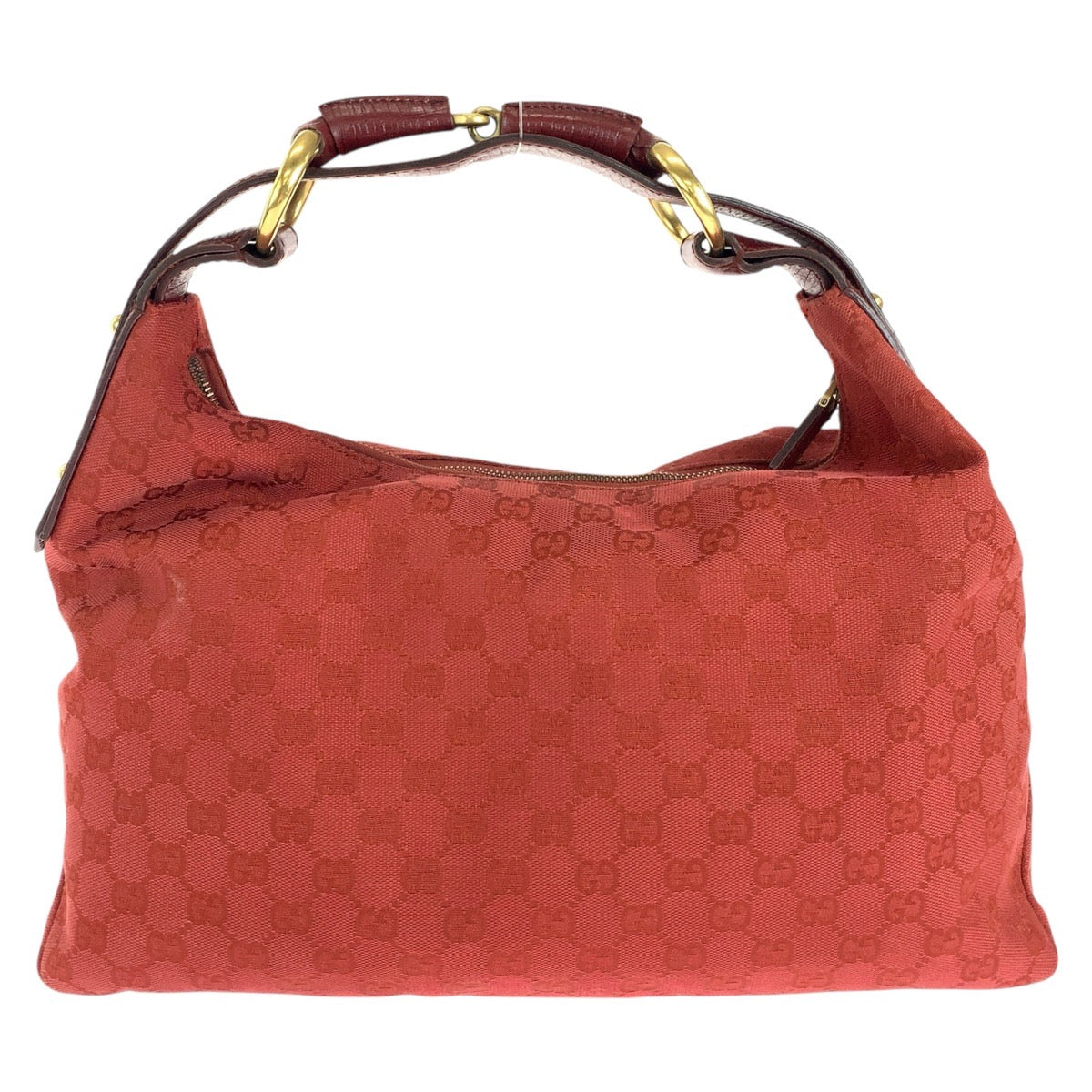 14941
GUCCI グッチ ホースビット レッド ゴールド金具 GGキャンバス / レザー 115867 ショルダーバッグ  レディース