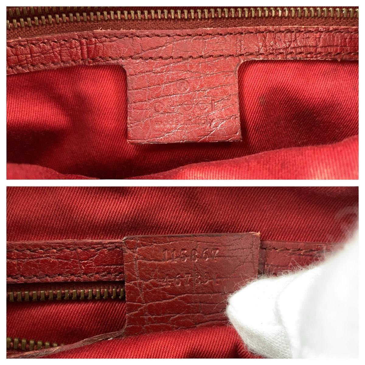 14941
GUCCI グッチ ホースビット レッド ゴールド金具 GGキャンバス / レザー 115867 ショルダーバッグ  レディース