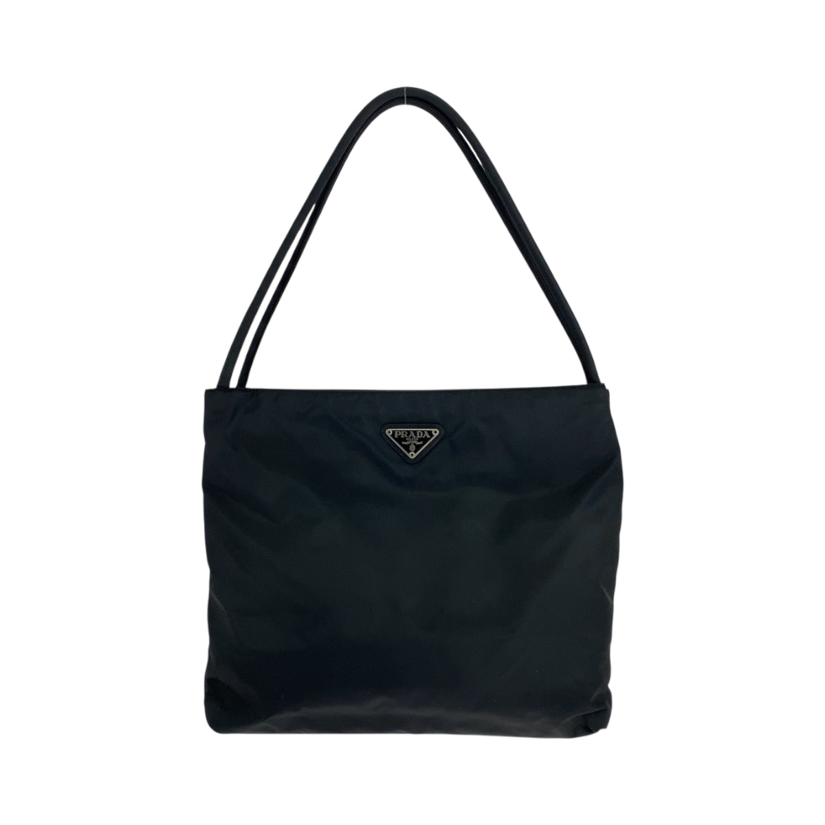 14942
PRADA プラダ テスート 三角ロゴプレート ブラック 黒 シルバー金具 ナイロン B6243 トートバッグ ショルダーバッグ ハンドバッグ  レディース
