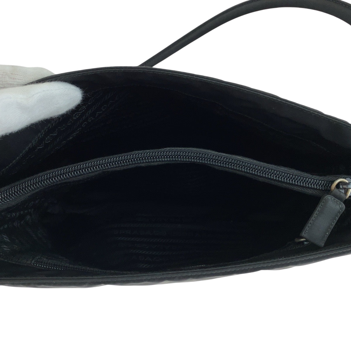 14942
PRADA プラダ テスート 三角ロゴプレート ブラック 黒 シルバー金具 ナイロン B6243 トートバッグ ショルダーバッグ ハンドバッグ  レディース