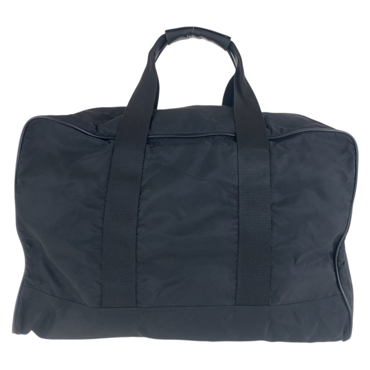 14944
PRADA プラダ テスート 三角ロゴプレート ブラック 黒 シルバー金具 ナイロン ボストンバッグ 男女兼用  レディース