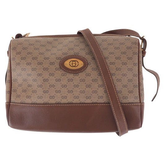 14947
GUCCI グッチ ヴィンテージ オールドグッチ マイクロGG ブラウン ゴールド金具 GGスプリームキャンバス / レザー 007 261 1148 ショルダーバッグ ポシェット  レディース AB21