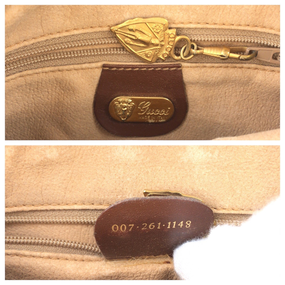 14947
GUCCI グッチ ヴィンテージ オールドグッチ マイクロGG ブラウン ゴールド金具 GGスプリームキャンバス / レザー 007 261 1148 ショルダーバッグ ポシェット  レディース AB21
