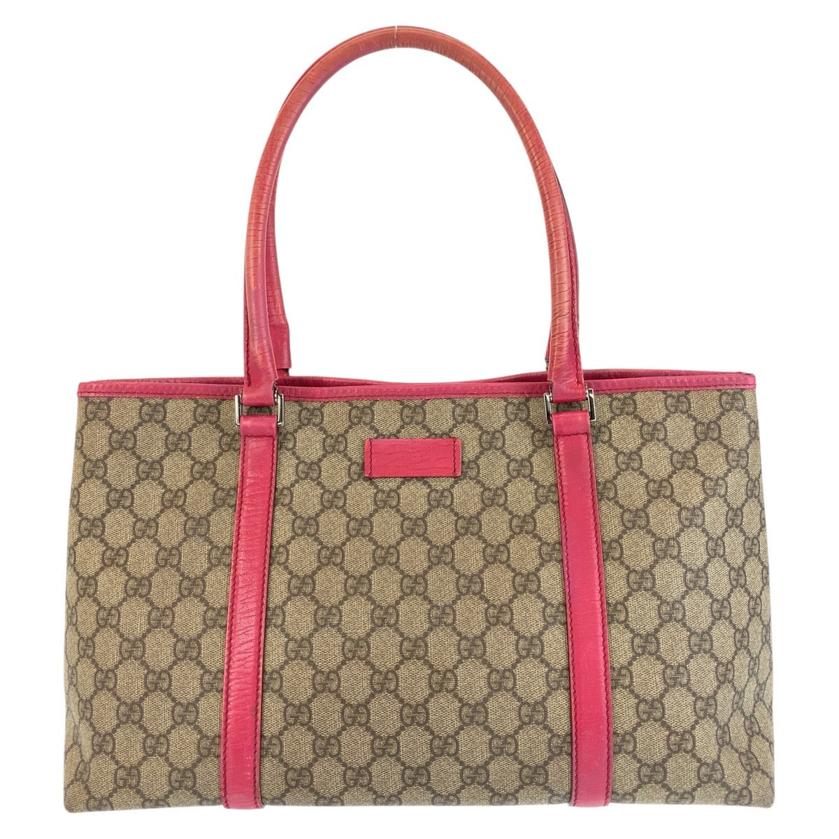 14949
GUCCI グッチ ピンク ブラウン シルバー金具 GGスプリームキャンバス / レザー 114595 トートバッグ ショルダーバッグ  レディース