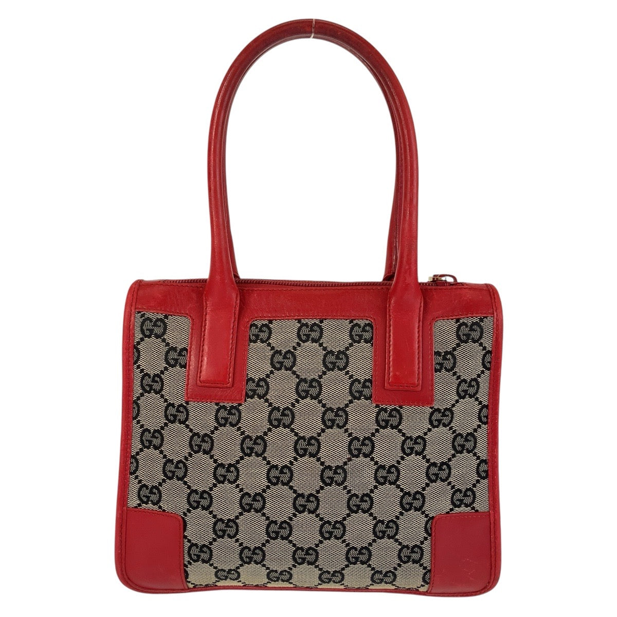 14951
GUCCI グッチ レッド ベージュ GGキャンバス / レザー 000 0856 トートバッグ  レディース