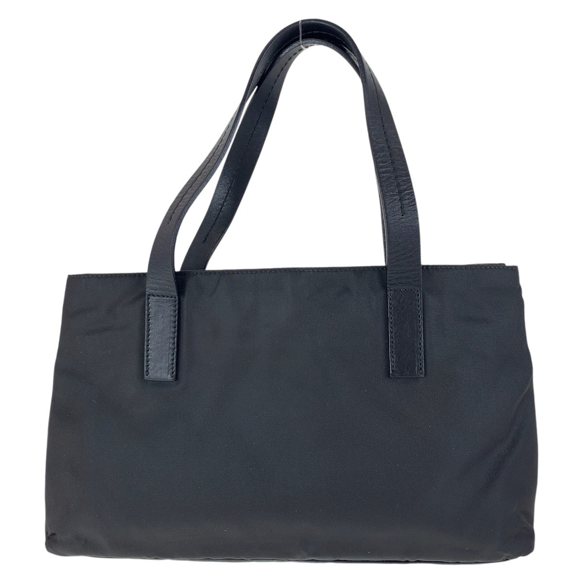 14953
PRADA プラダ テスート 三角ロゴプレート ブラック 黒 シルバー金具 ナイロン / レザー トートバッグ ハンドバッグ  レディース