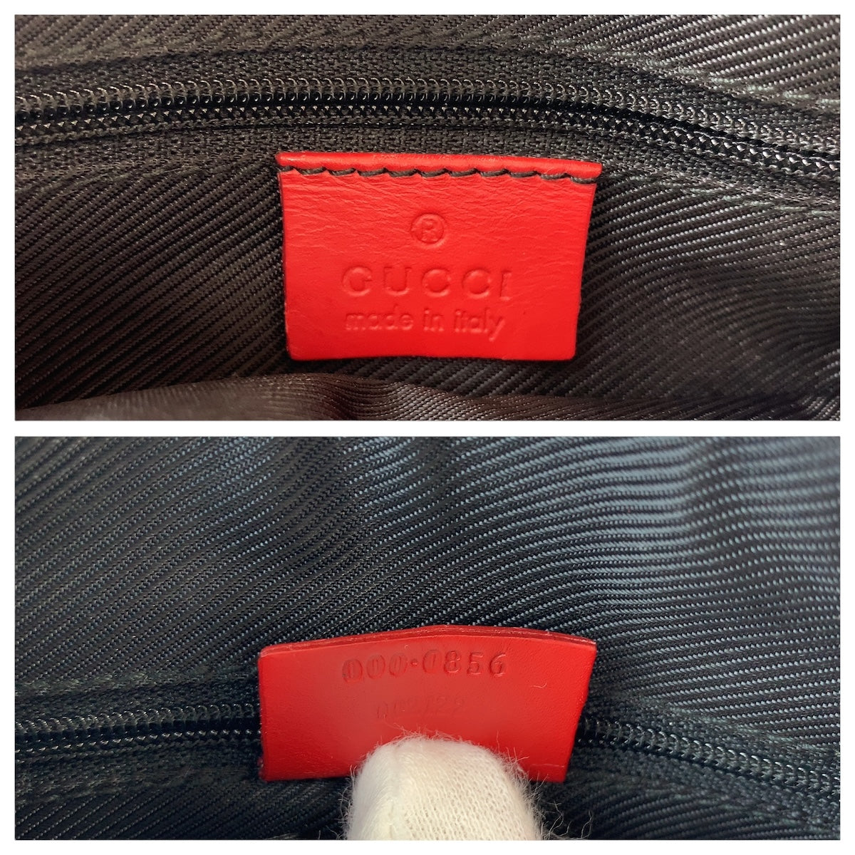 14955
GUCCI グッチ レッド ゴールド金具 GGキャンバス / レザー 000 0856 トートバッグ ハンドバッグ  レディース