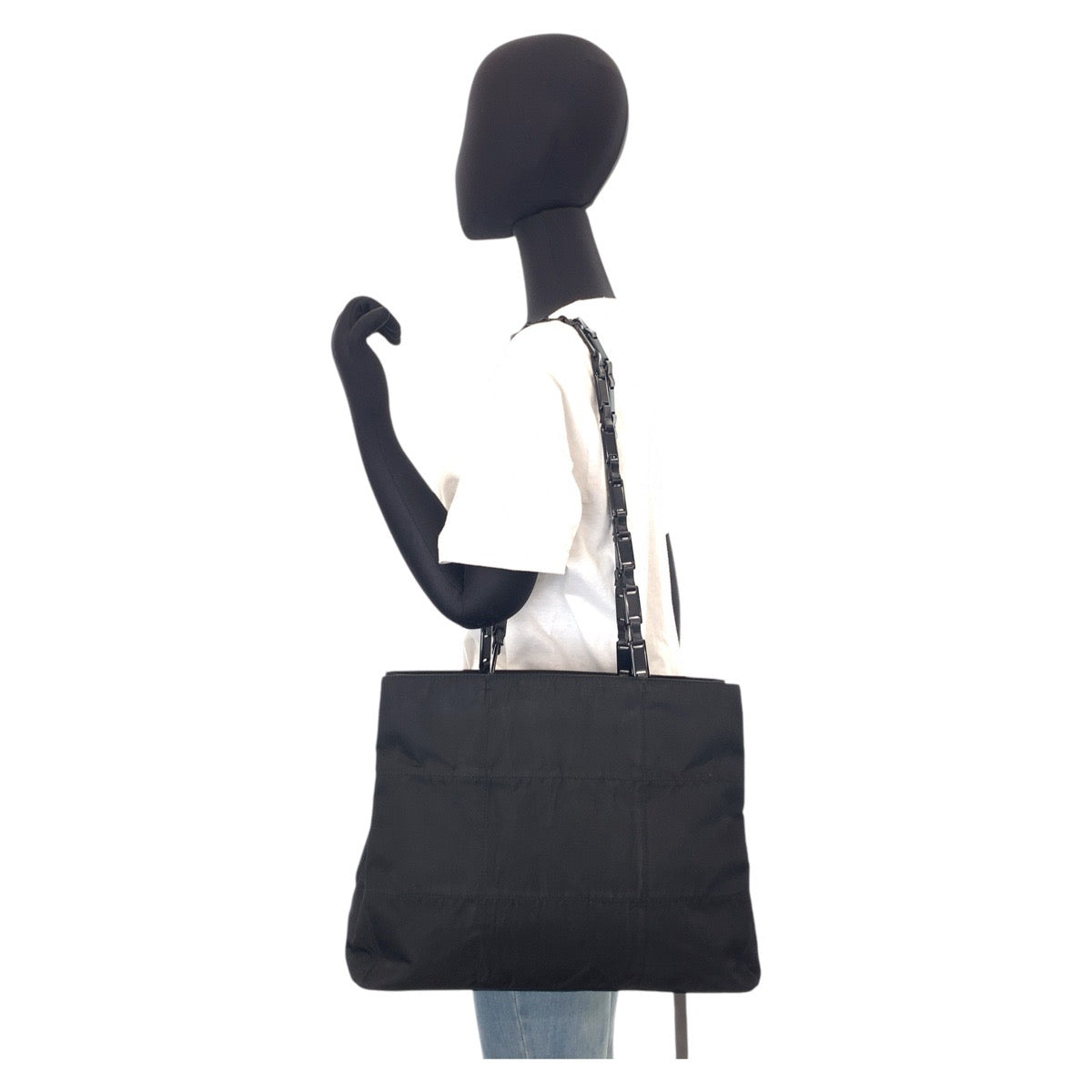 14956
PRADA プラダ テスート 三角ロゴプレート ブラック 黒 ナイロン トートバッグ ショルダーバッグ  レディース ABP20