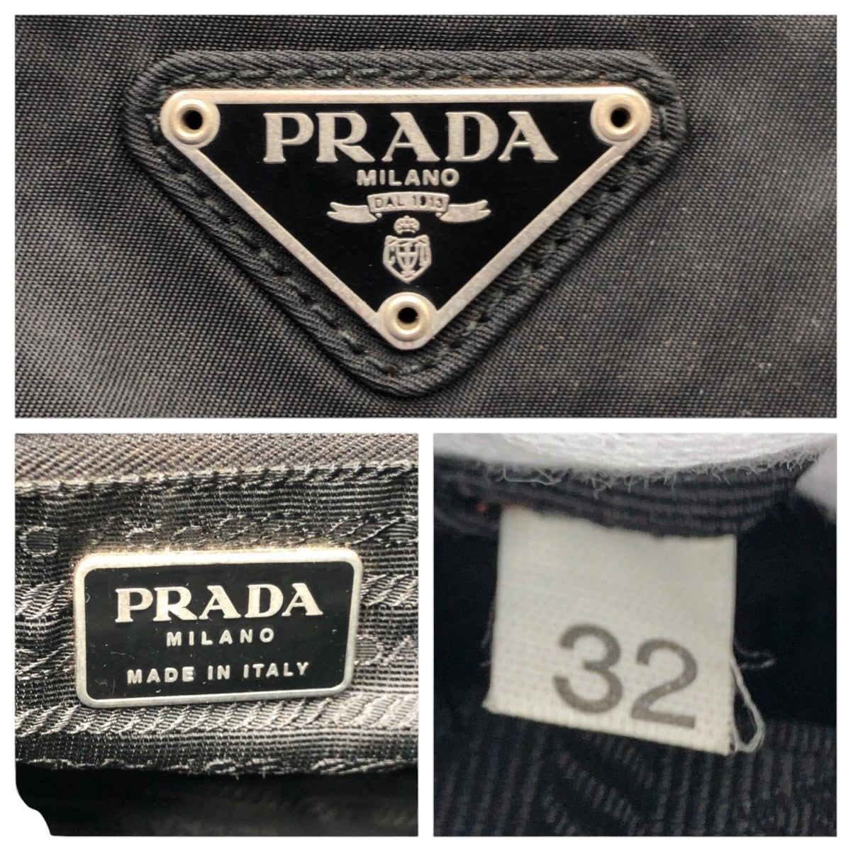 14958
PRADA プラダ テスート 三角ロゴ ブラック 黒 ナイロン トートバッグ ショルダーバッグ 男女兼用  レディース ABP39