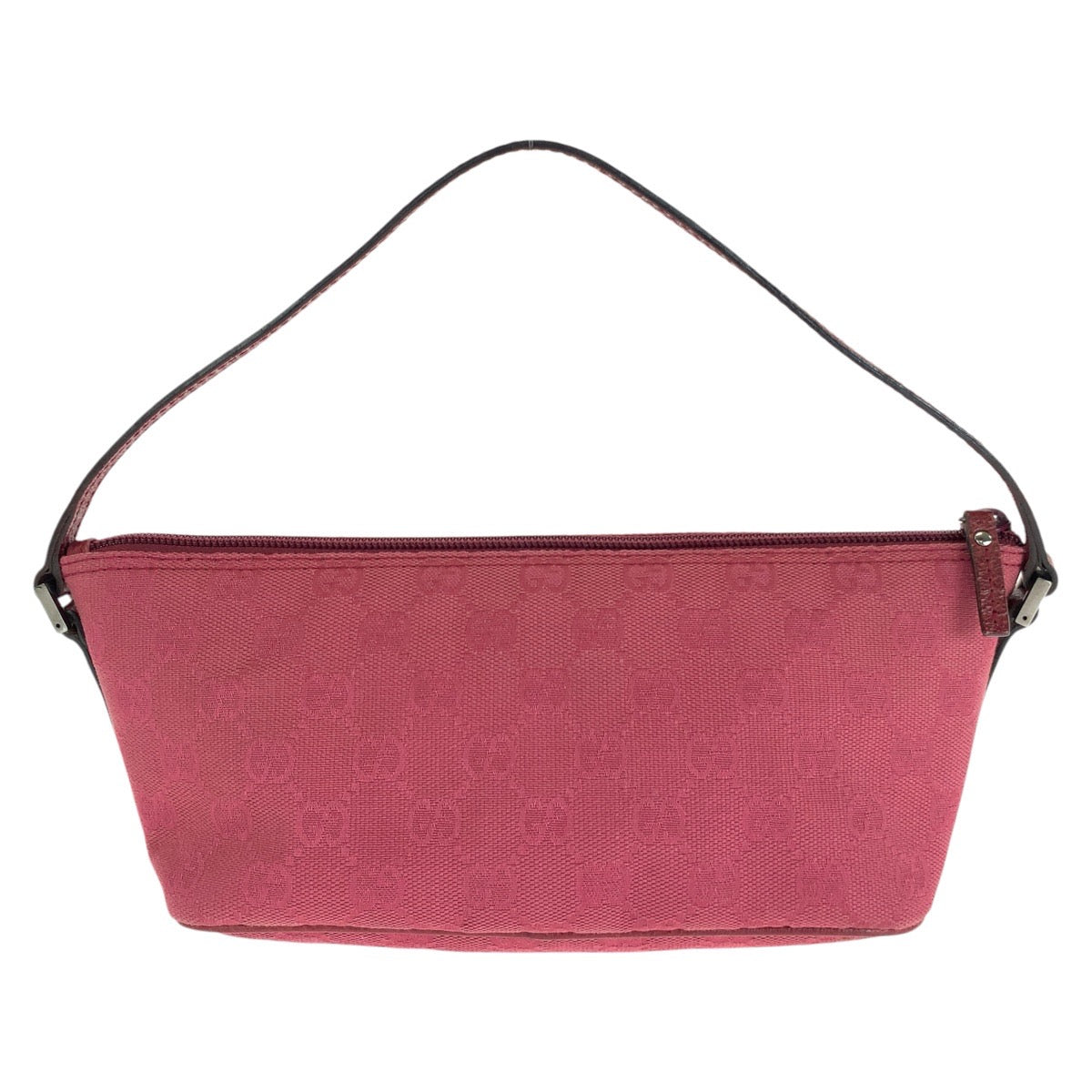 14960
GUCCI グッチ ピンク シルバー金具 GGキャンバス / レザー 7198 ハンドバッグ アクセサリーポーチ  レディース