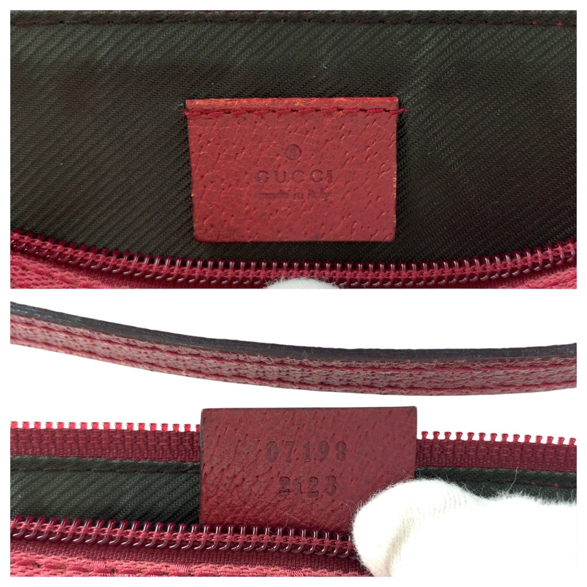 14960
GUCCI グッチ ピンク シルバー金具 GGキャンバス / レザー 7198 ハンドバッグ アクセサリーポーチ  レディース