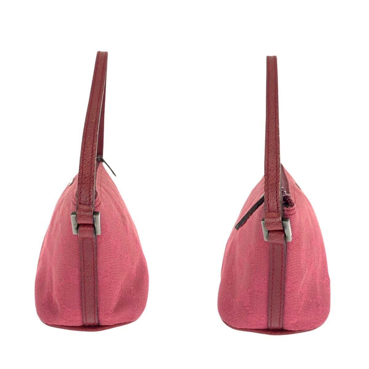 14960
GUCCI グッチ ピンク シルバー金具 GGキャンバス / レザー 7198 ハンドバッグ アクセサリーポーチ  レディース