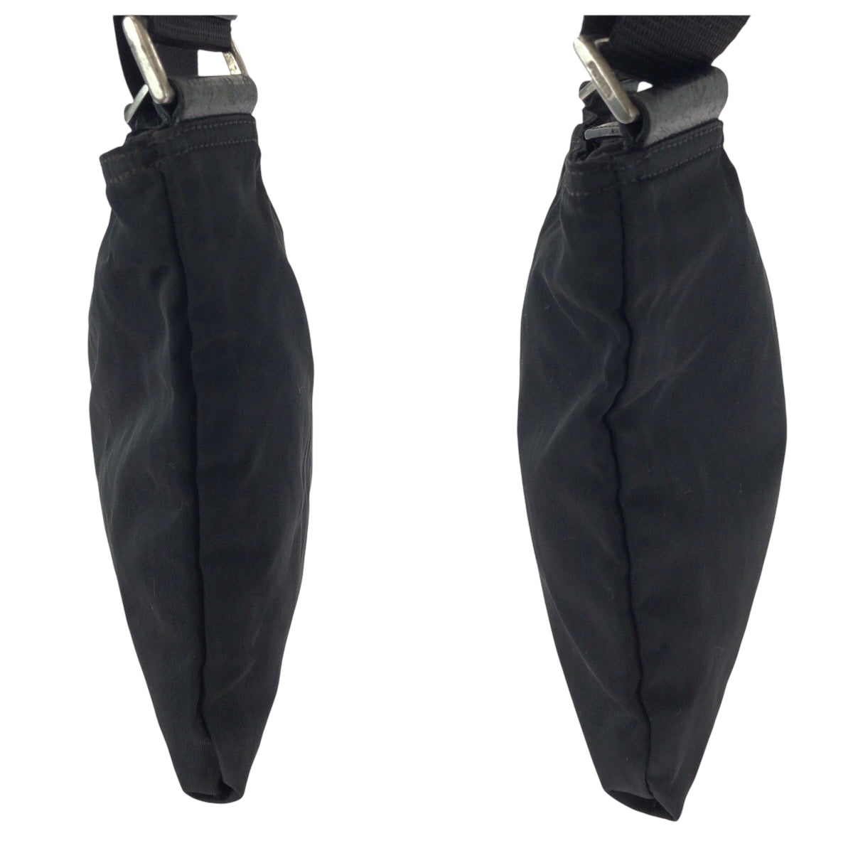 14961
PRADA プラダ テスート 三角ロゴプレート ブラック 黒 シルバー金具 ナイロン ショルダーバッグ サコッシュ  メンズ