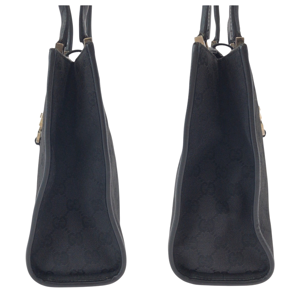 14962
 GUCCI Jackie Black Silver Hardware GG Canvas 002 1073 Tote Bag Shoulder Bag Women's