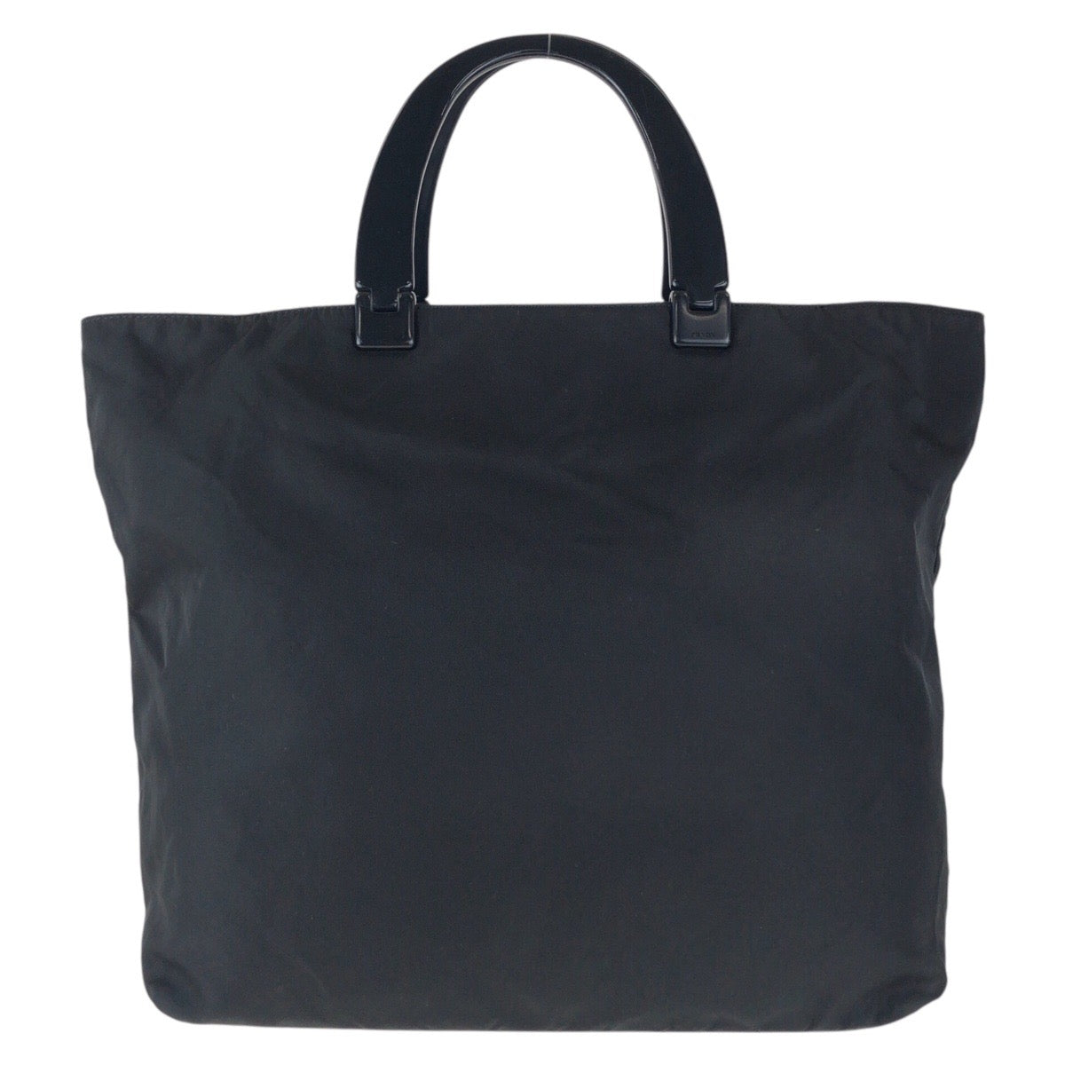 14963
PRADA プラダ テスート 三角ロゴプレート ブラック 黒 ナイロン / プラスチック トートバッグ ハンドバッグ  レディース ABP16