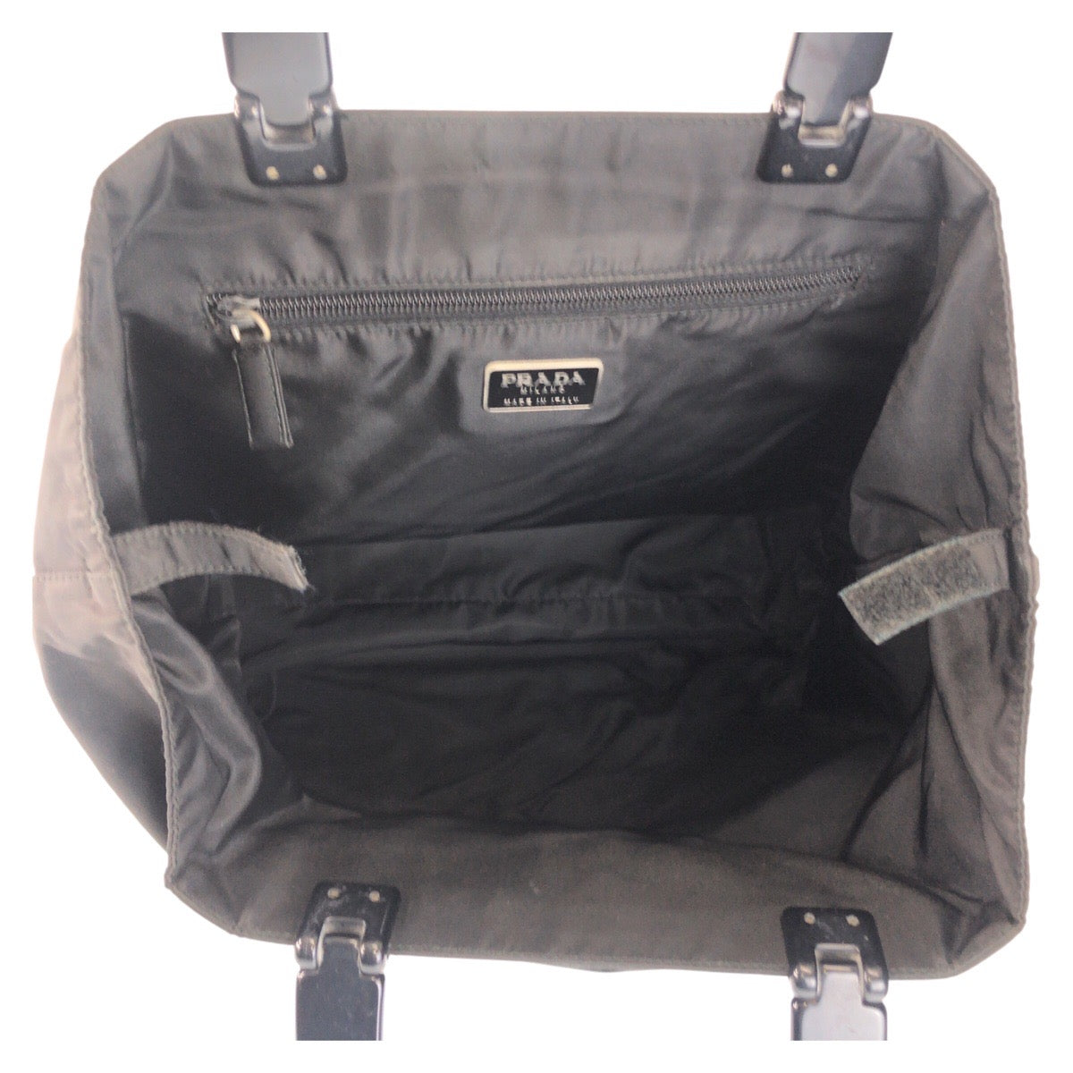 14963
PRADA プラダ テスート 三角ロゴプレート ブラック 黒 ナイロン / プラスチック トートバッグ ハンドバッグ  レディース ABP16