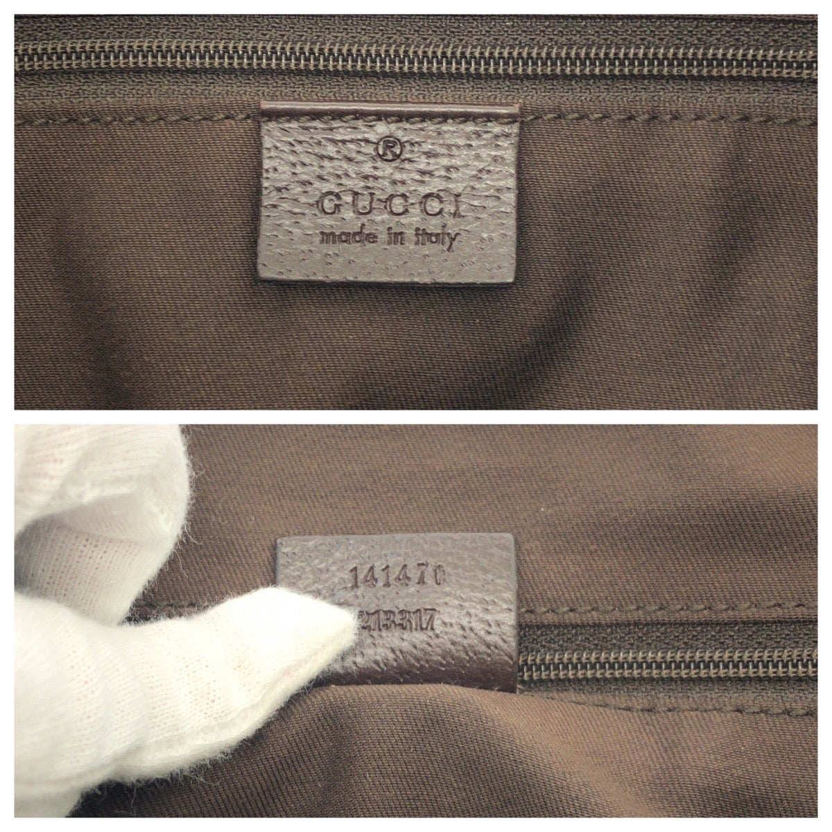 14965
GUCCI グッチ ベージュ ブラウン ゴールド金具 GGキャンバス 141470 トートバッグ ショルダーバッグ  レディース