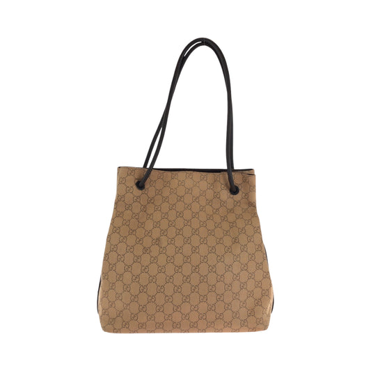 14966
GUCCI グッチ ブラウン ブラック金具 キャンバス 101341 トートバッグ ショルダーバッグ  レディース
