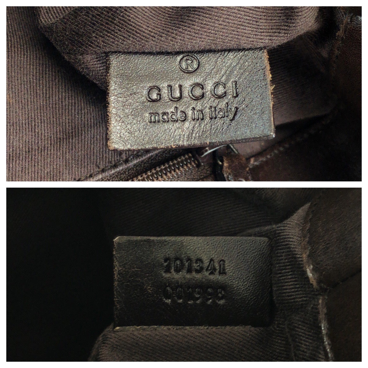 14966
GUCCI グッチ ブラウン ブラック金具 キャンバス 101341 トートバッグ ショルダーバッグ  レディース