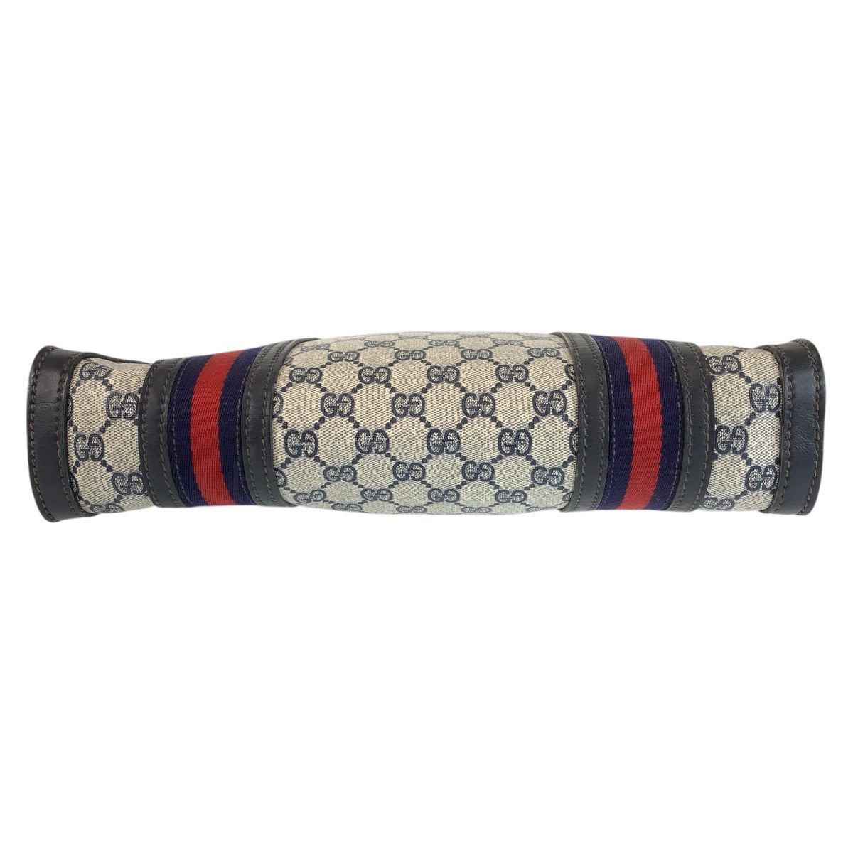 14967
GUCCI グッチ シェリーライン ネイビー グレー GGスプリームキャンバス / レザー トートバッグ  レディース