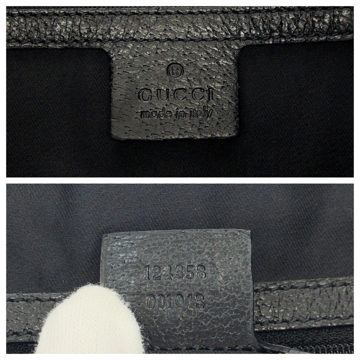 14968
GUCCI グッチ ブラック 黒 シルバー金具 GGキャンバス 124358 ホーボー ワンショルダーバッグ 肩掛け  レディース