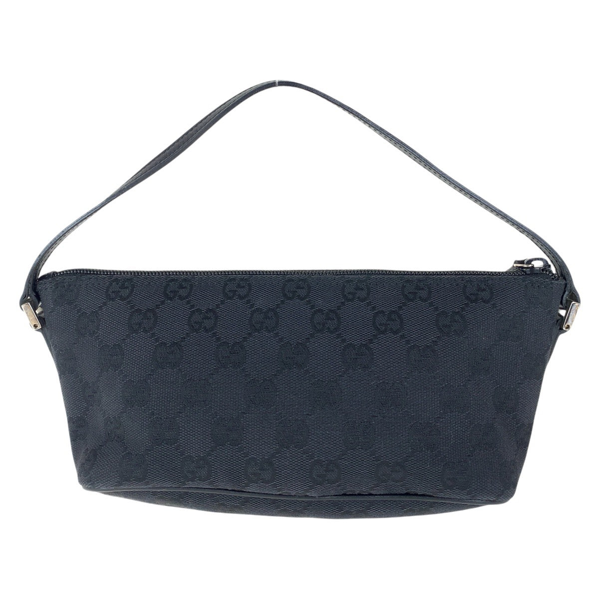 14972
GUCCI グッチ ブラック 黒 シルバー金具 GGキャンバス / レザー 039 1103 ハンドバッグ アクセサリーポーチ  レディース