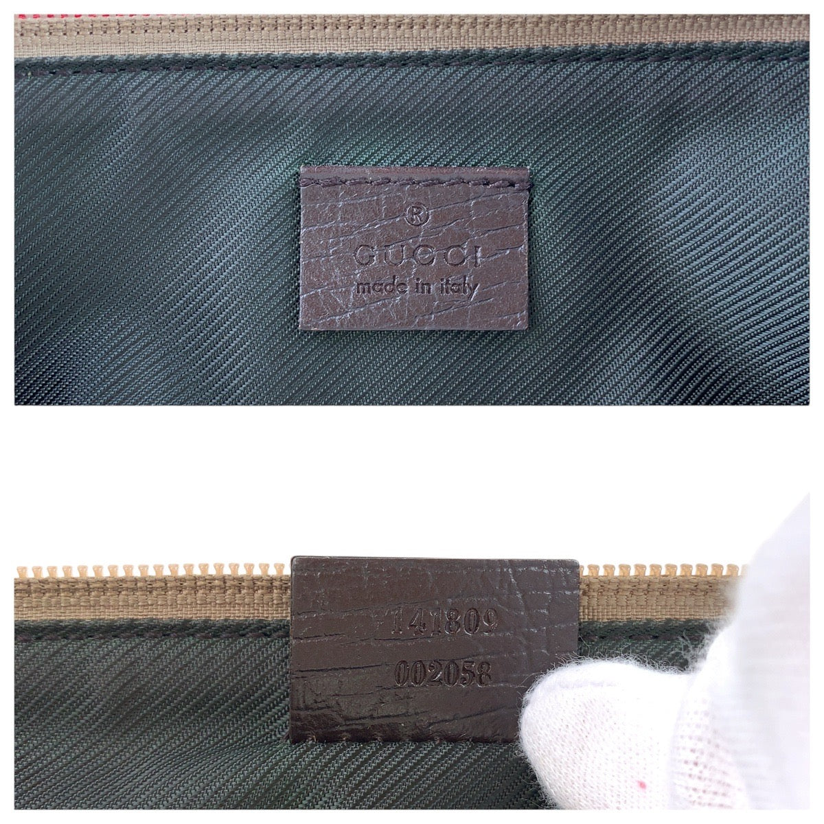 14973
GUCCI グッチ シェリーライン ブラウン シルバー金具 GGキャンバス / レザー 141809 ハンドバッグ アクセサリーポーチ  レディース