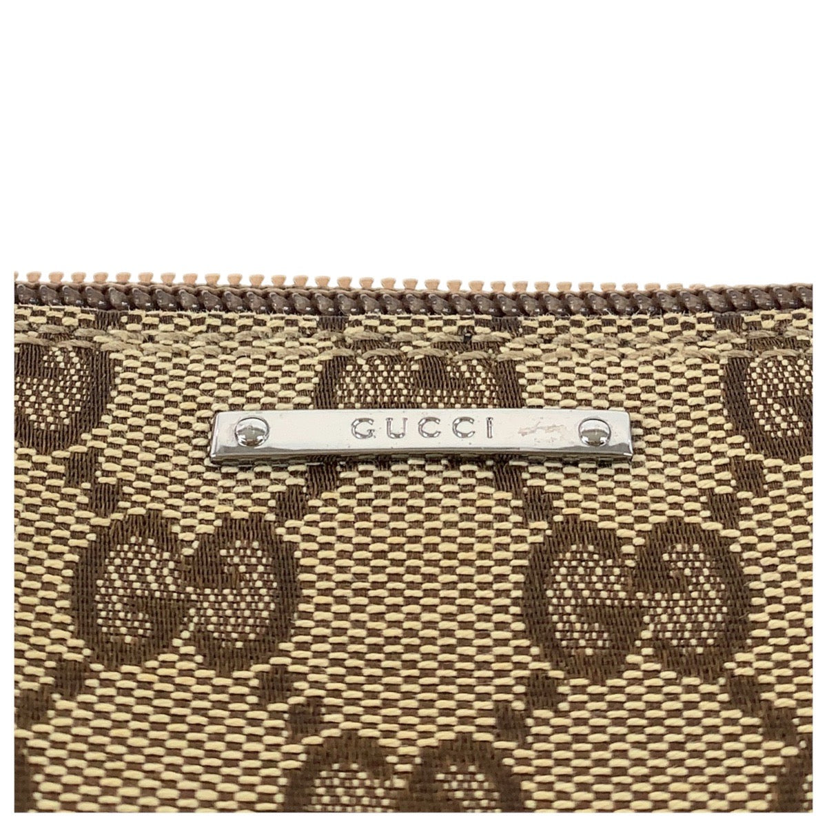 14973
GUCCI グッチ シェリーライン ブラウン シルバー金具 GGキャンバス / レザー 141809 ハンドバッグ アクセサリーポーチ  レディース