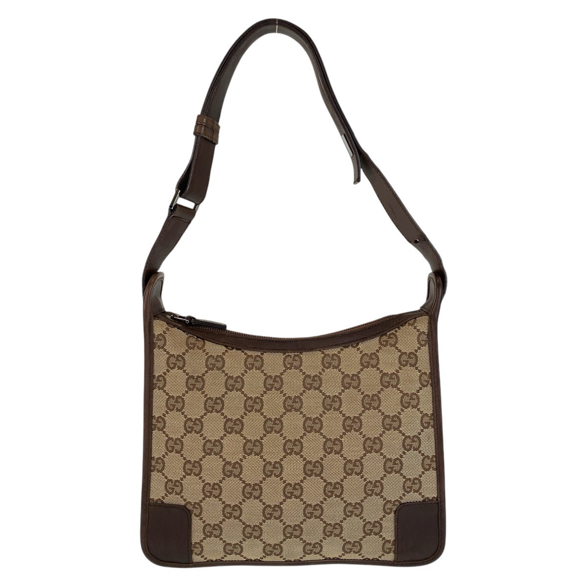 14974
GUCCI グッチ ベージュ ブラウン GGキャンバス / レザー 001 4206 ショルダーバッグ  レディース
