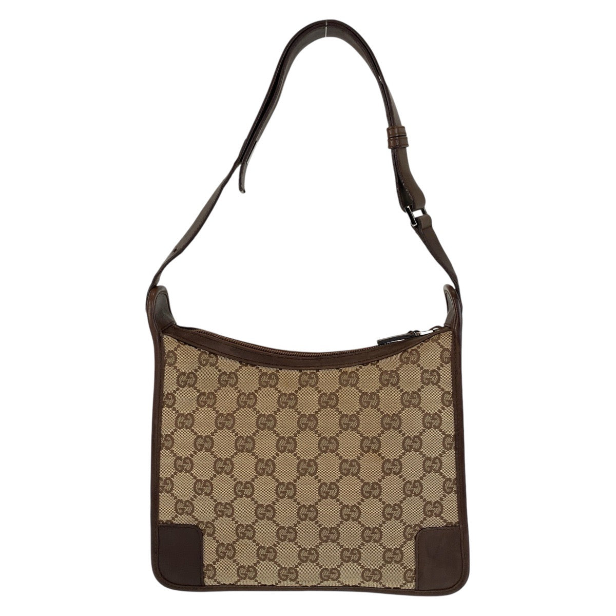 14974
GUCCI グッチ ベージュ ブラウン GGキャンバス / レザー 001 4206 ショルダーバッグ  レディース