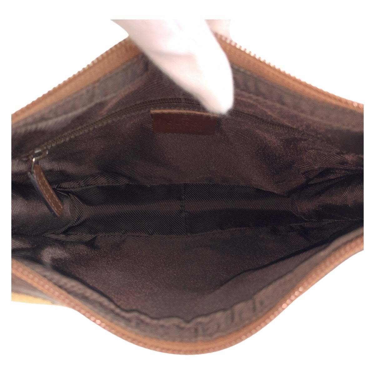 14974
GUCCI グッチ ベージュ ブラウン GGキャンバス / レザー 001 4206 ショルダーバッグ  レディース