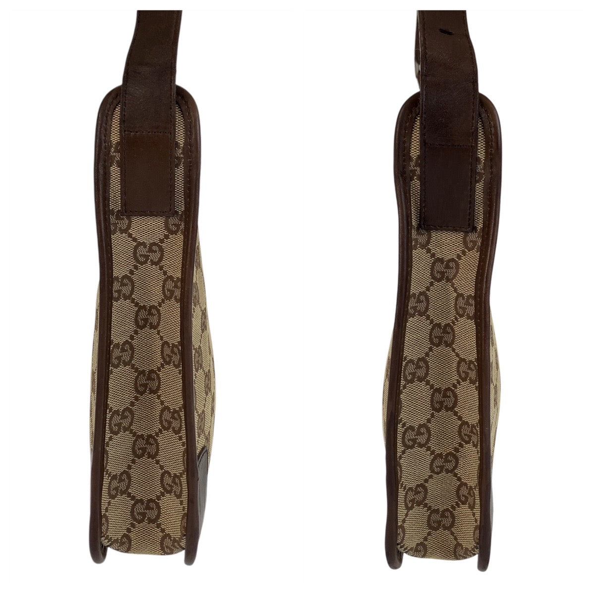 14974
GUCCI グッチ ベージュ ブラウン GGキャンバス / レザー 001 4206 ショルダーバッグ  レディース