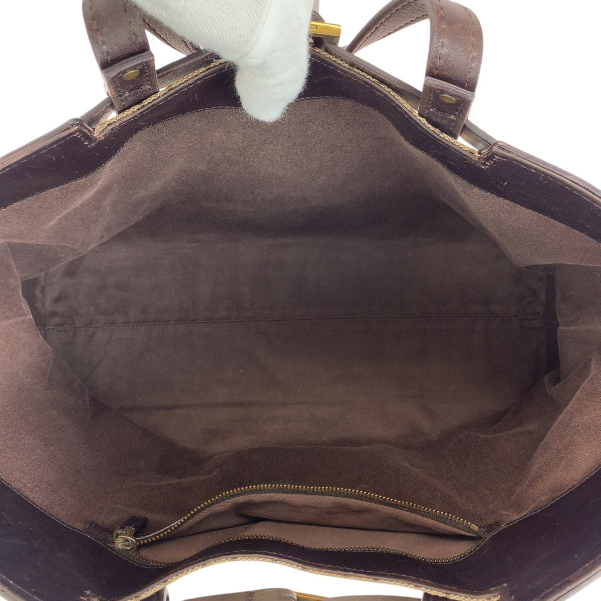 14977
GUCCI グッチ ブラウン ゴールド金具 GGキャンバス / レザー 106251 トートバッグ ハンドバッグ  レディース