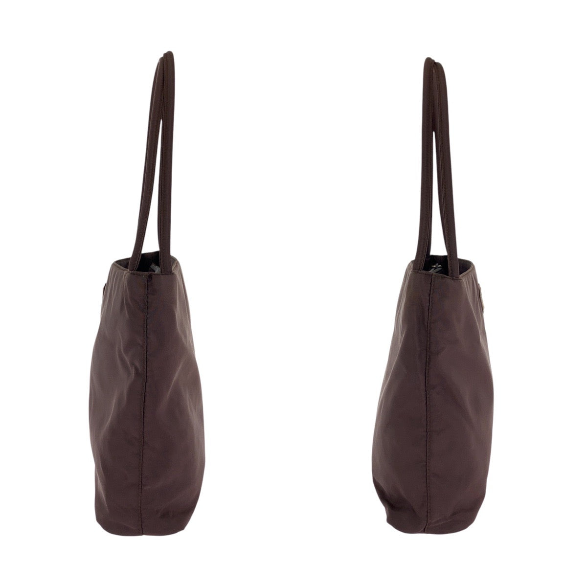 14978
PRADA プラダ テスート 三角ロゴプレート ブラウン シルバー金具 ナイロン トートバッグ ショルダーバッグ  レディース