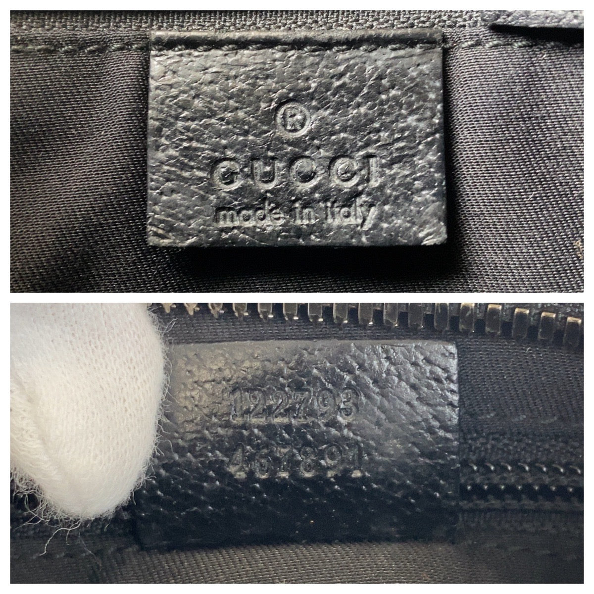 14981
GUCCI グッチ ブラック 黒 GGキャンバス / レザー 122793 ショルダーバッグ メッセンジャーバッグ  レディース