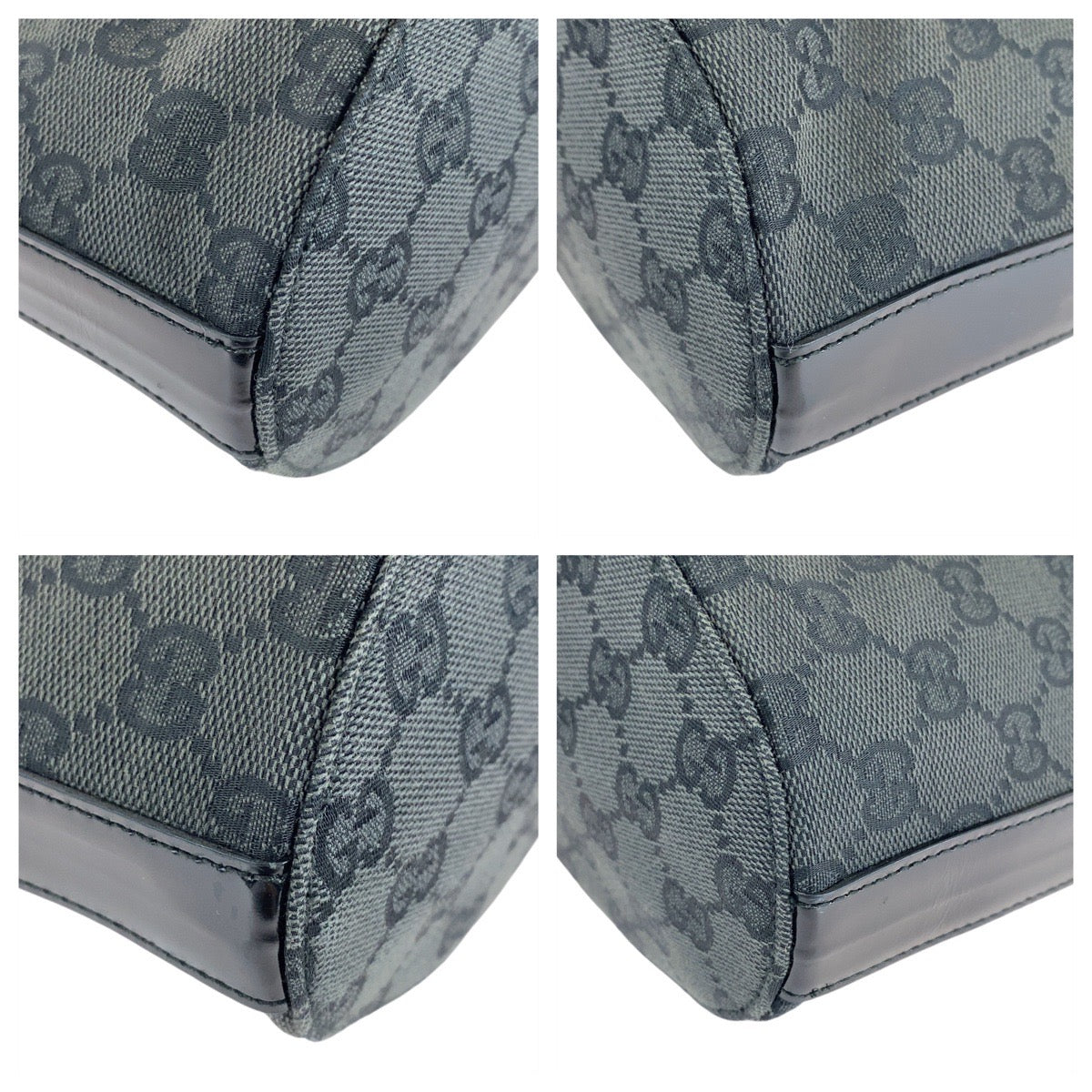 14982
GUCCI グッチ ブラック 黒 GGキャンバス / プラスチック 001 3753 ハンドバッグ  レディース